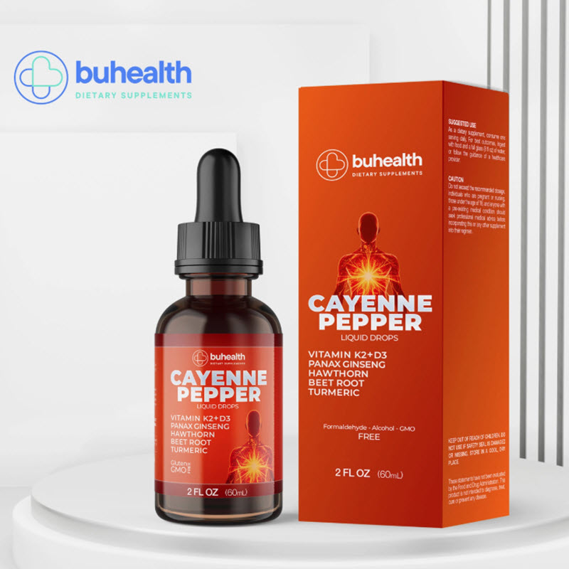 Cayenne Pepper Liquid Drops, 2 fl oz (60 mL) | buhealth
