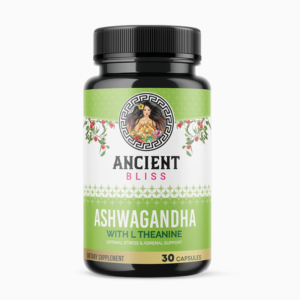 Ashwagandha 600mg w/L-Theanine & black pepper extract 3.5 oz | Ancient Bliss